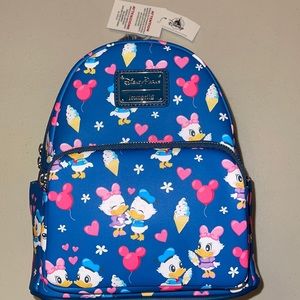 AUTHENTIC DISNEY MERCHANDISE— LOUNGEFLY DONALD & DAISY Backpack